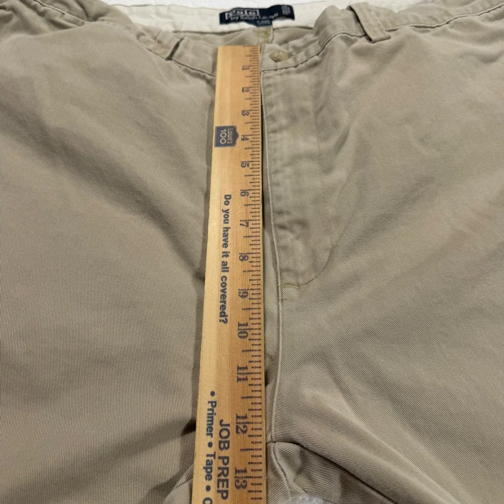 Vtg Polo Ralph Lauren Philip Pant Khaki Chino Flat Front Mens 38x31 (Fits 36x29)